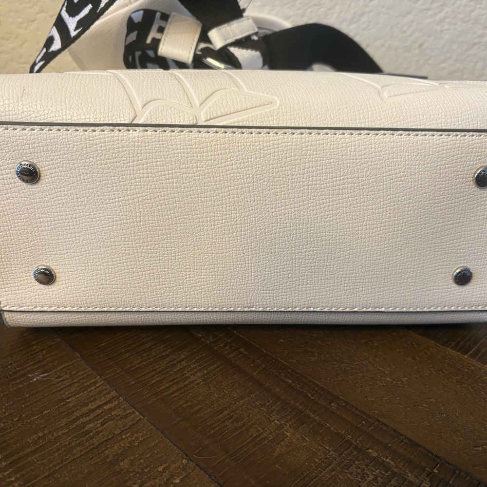 Karl Lagerfeld White Embossed Satchel - Picture 9 of 9